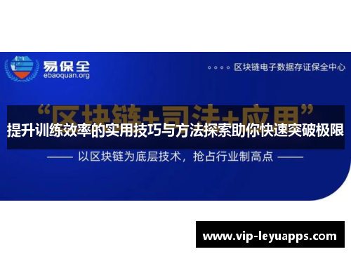 提升训练效率的实用技巧与方法探索助你快速突破极限