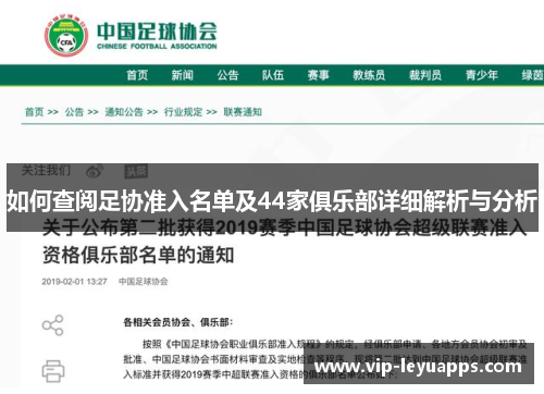 如何查阅足协准入名单及44家俱乐部详细解析与分析
